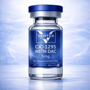 Vial of CJC DAC research peptide, Vertex Labs