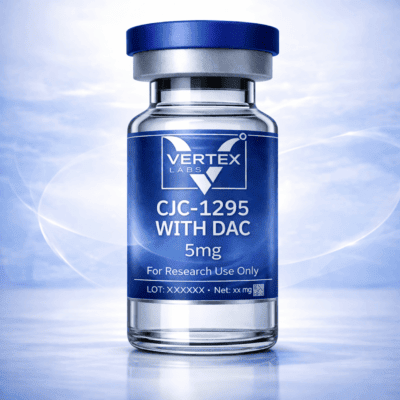 Vial of CJC DAC research peptide, Vertex Labs