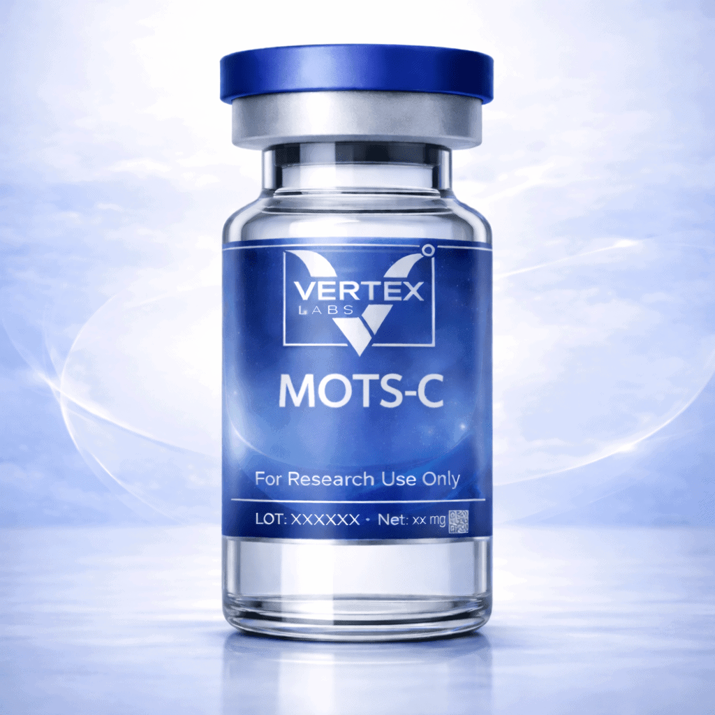 Vial of MOSTC research peptide, Vertex Labs