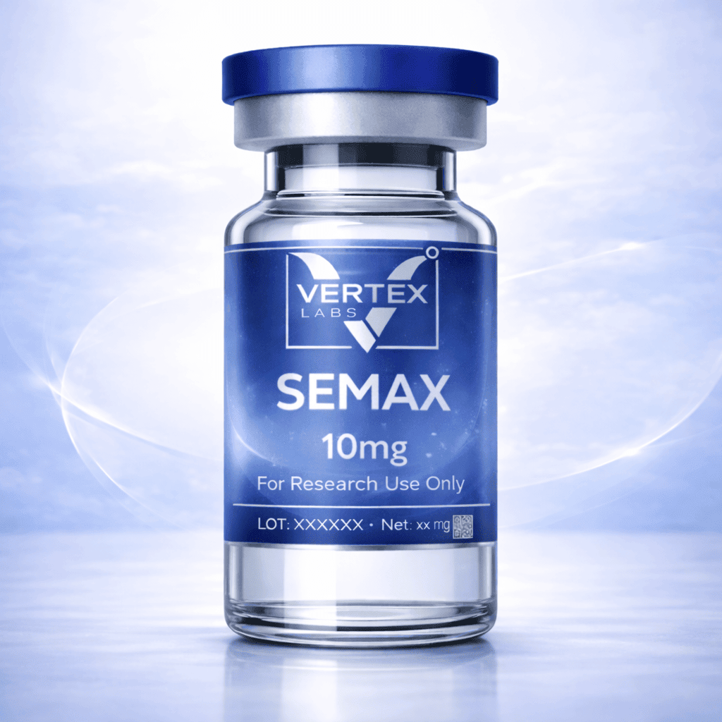 Vial of SEMAX research peptide, Vertex Labs