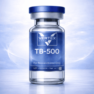 Vial of TB500 research peptide, Vertex Labs