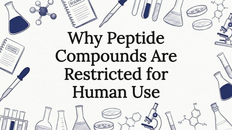 Decorative hand-drawn title card with lab objects framing text